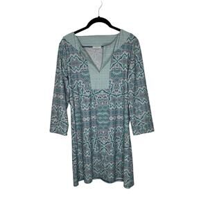 Cabana Life Womens Printed Tunic Dress Small Stretch Comfort‎ UPF 50+ Floral